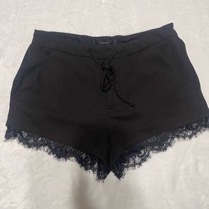 Dressy black shorts with lace